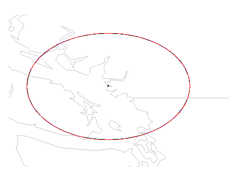 100 km Buffer - PostGIS Oracle SQL Server