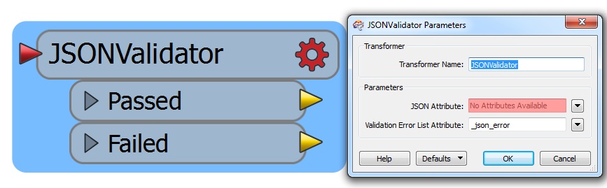 JSON Validator transformer in FME.