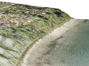 This pretty point cloud has been colorized with a raster.