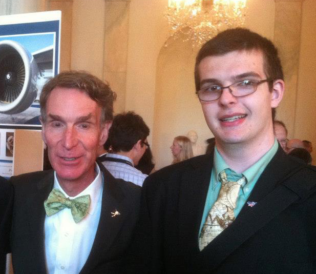 Hobnobbing with The Science Guy at the White House Science Fair (and sporting a map tie!). 