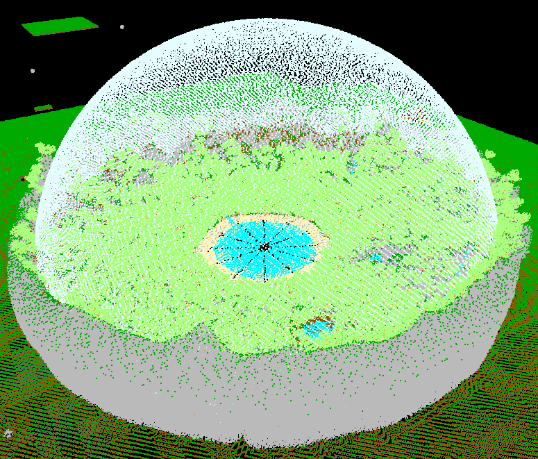 Point cloud representation of the 75th Hunger Games arena.