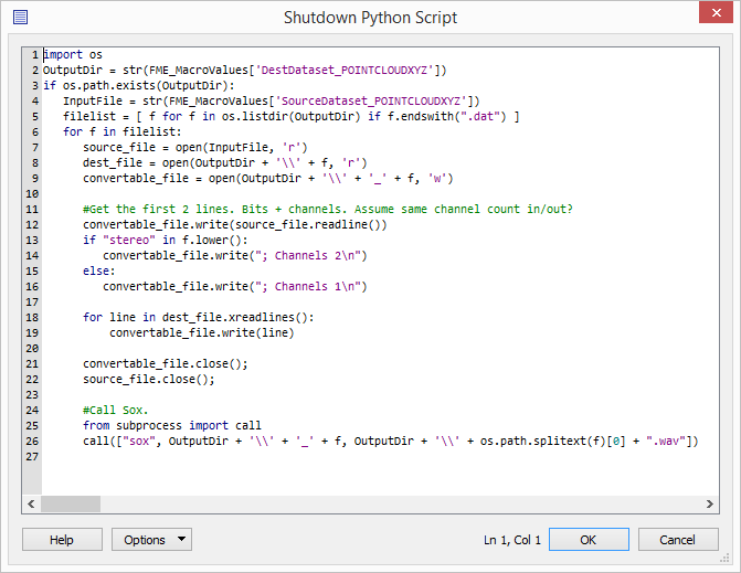 Using Python to convert our modified DAT information back to a WAVE file.