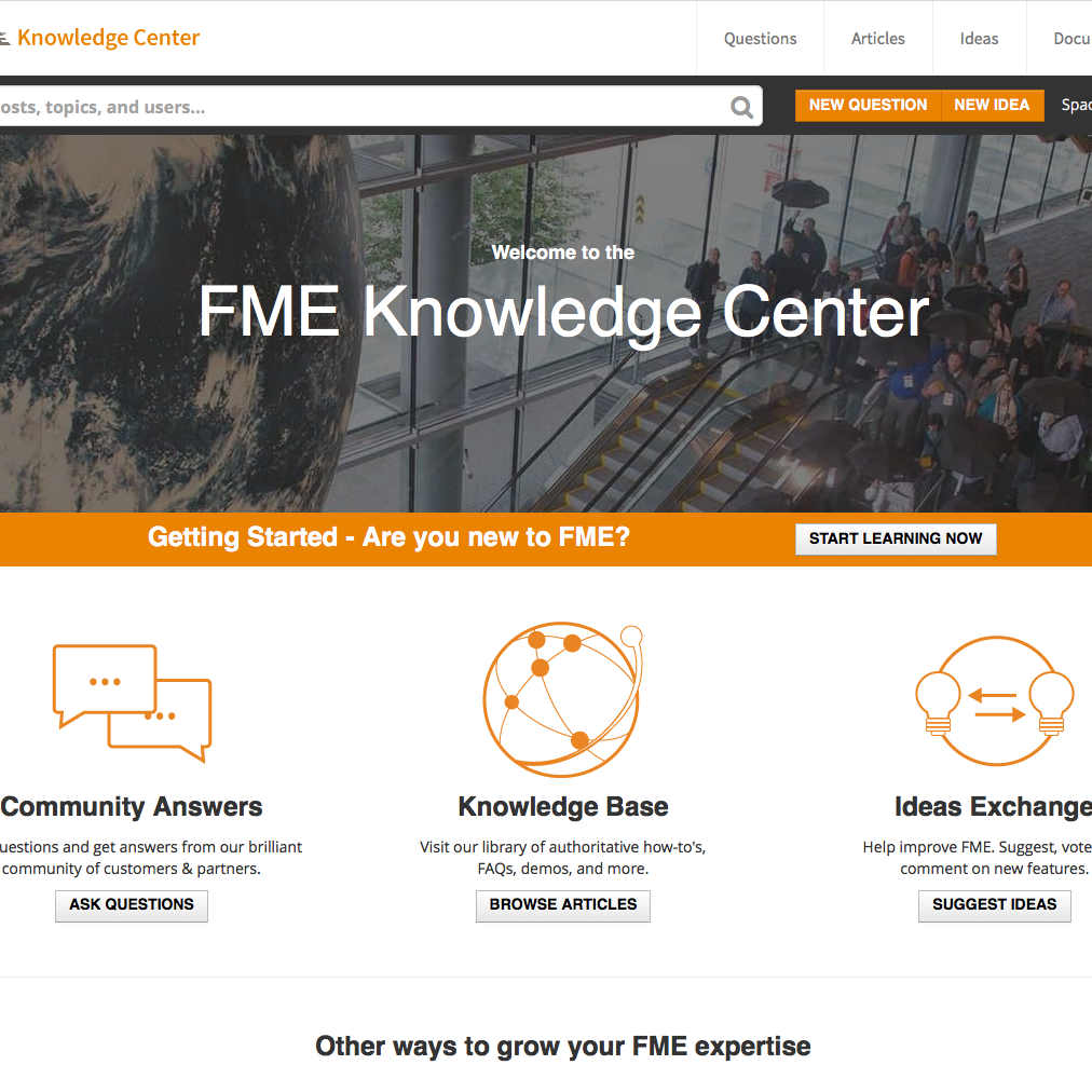 New FME Knowledge Center: Bringing It All Together Since 1998 | Safe ...