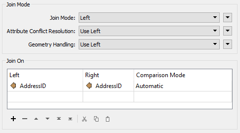 FeatureJoiner parameter dialog