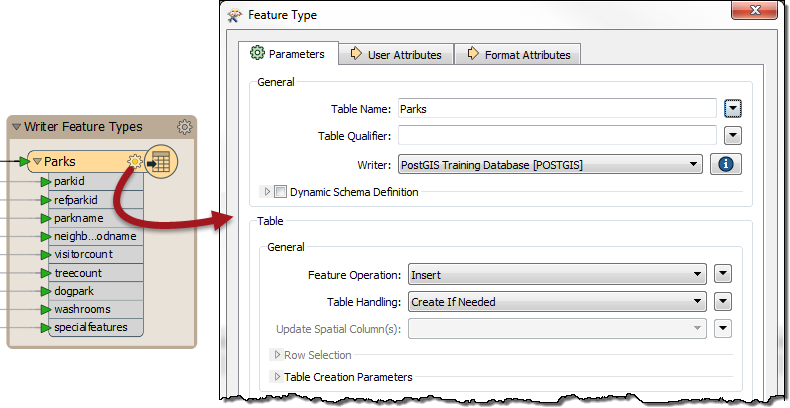 Database Insert Parameters