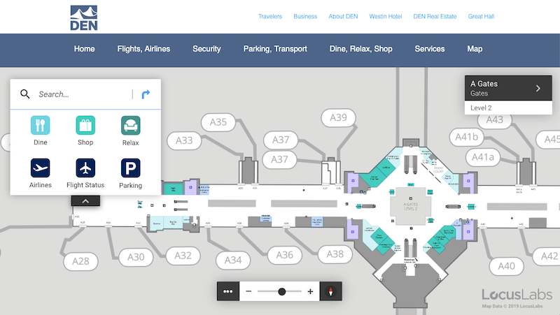 Denver Airport interactiveo online map