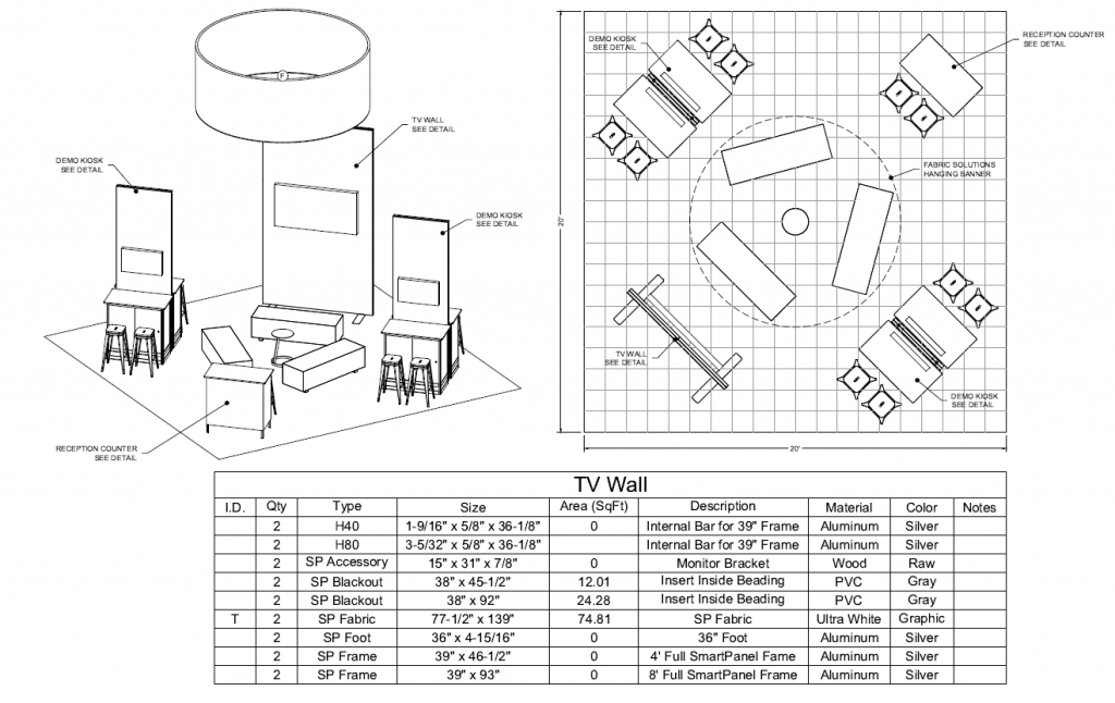 2D & 3D dimensions for safe software virtual conference booth