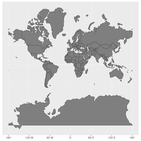 projected coordinate system, one of two coordinate systems, this is a mercator projection