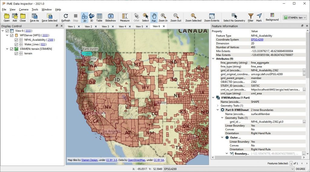 screenshot of open-source OGC data for open standards