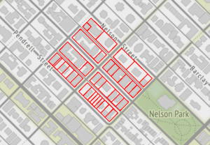 Georeferenced CAD parcels against a background map to show that it’s in the correct location