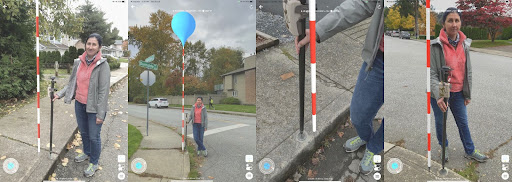 photo of AR model which is a red and white pole