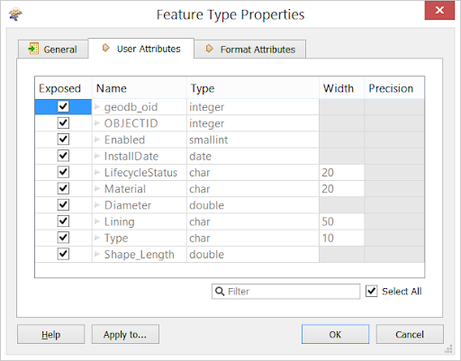 In FME Workbench the Schema can be viewed within the Reader’s or Writer's properties