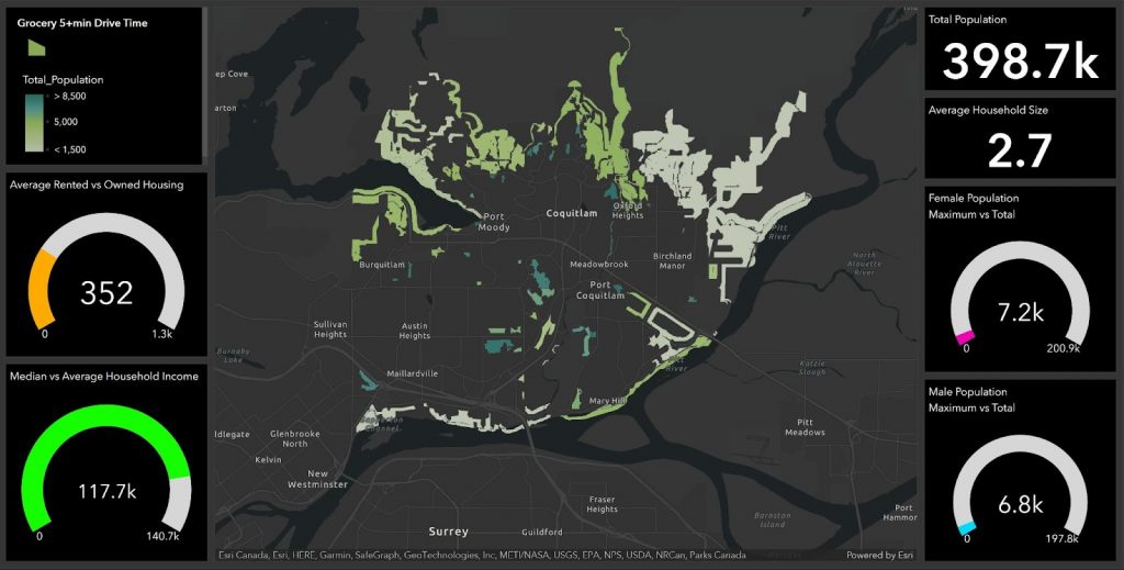 shows how the ArcGISOnlineGeoenricher FME hub custom transformer is used