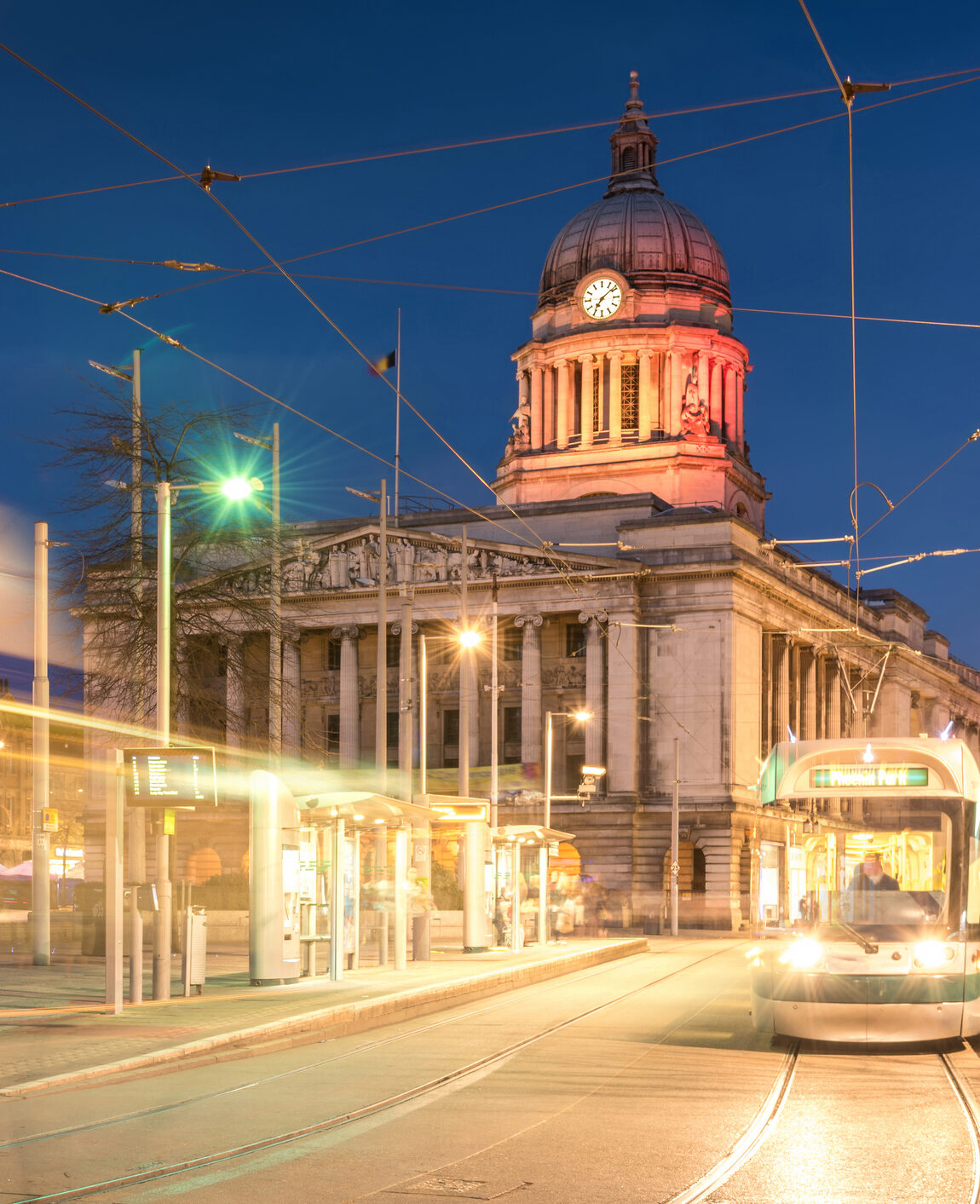 Nottingham Council House at night
