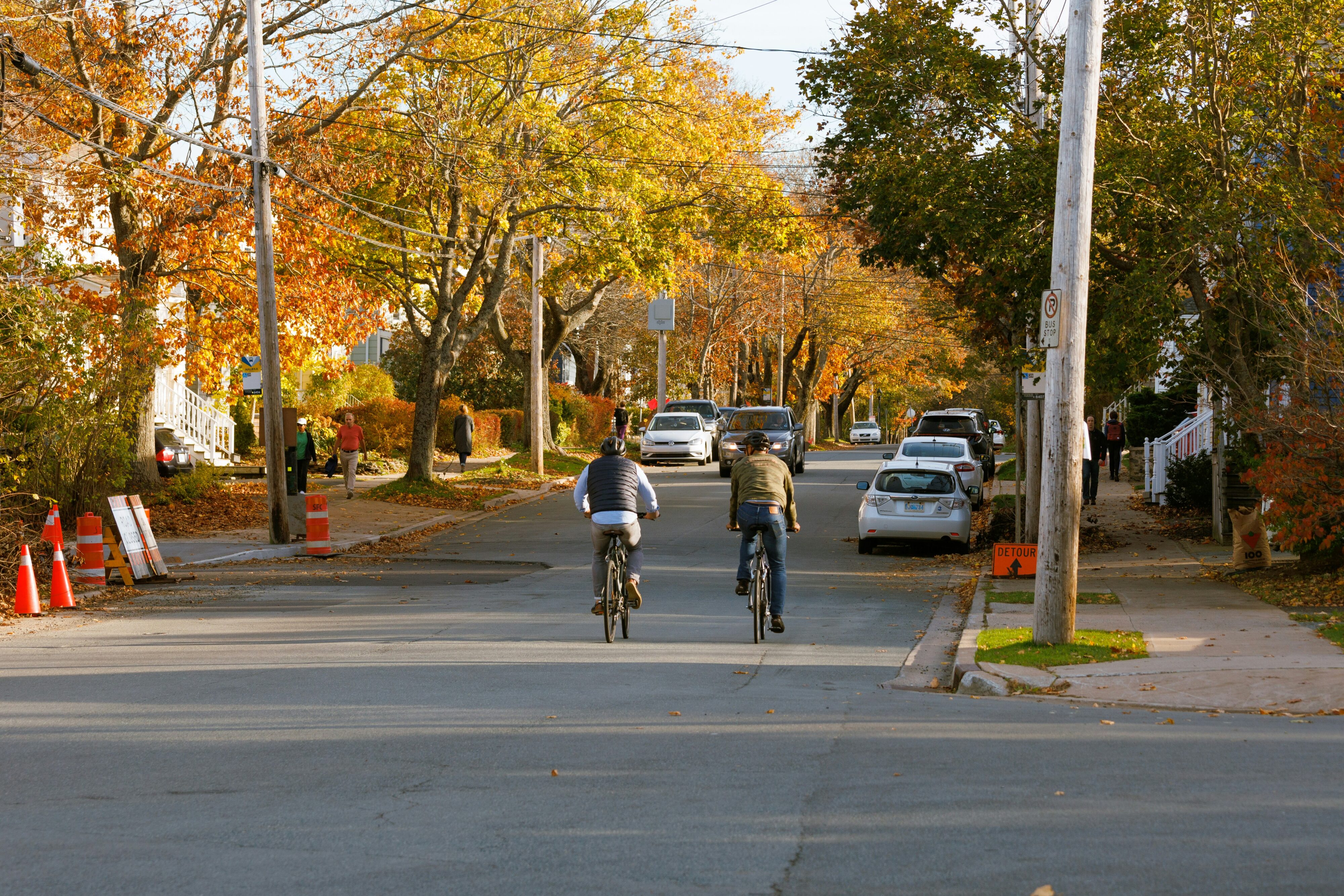 Cycling in a residential neighbourhood