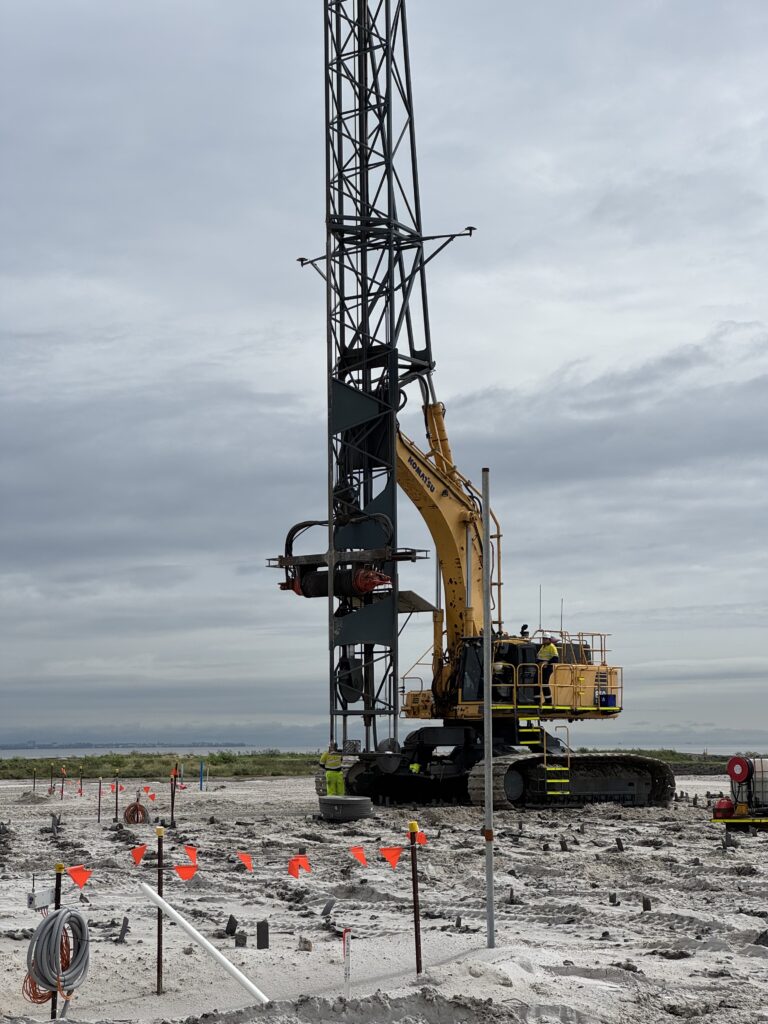 Drilling rig on site at the Port of Brisbane