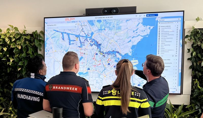 Key emergency and safety organizations review a common operational picture. 